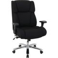 Global Equipment Interion    24 Hour Big   Tall Chair With High Back   Adjustable Arms, Fabric, Black 81155H